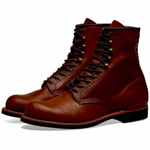 Red wing heritage harvester boots, 8” oxblood/amber color, leather boots